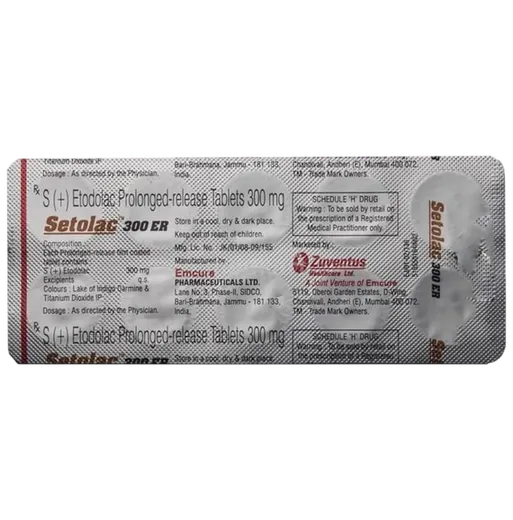 setolac er 300mg tablet 10's